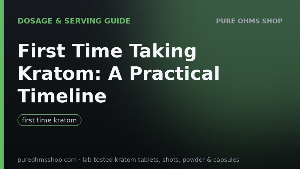 First time taking kratom: a practical first-day timeline