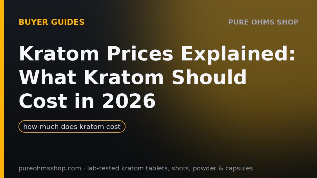 Kratom prices explained: what kratom should cost in 2026