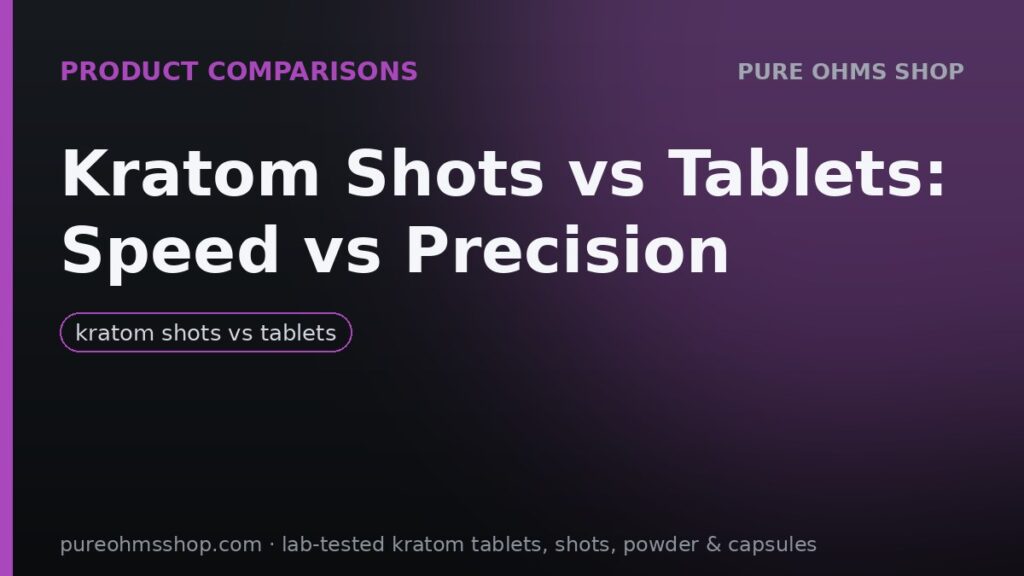 Kratom liquid shots versus mitragynine tablets compared