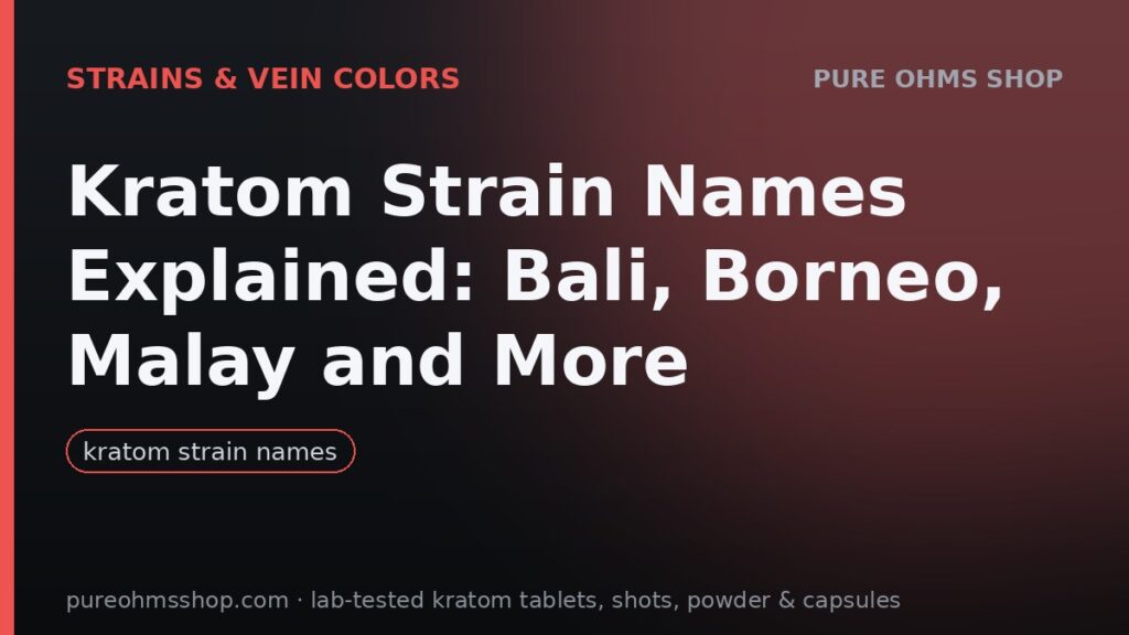 Kratom strain names explained: Bali, Borneo, Malay, Thai and Maeng Da