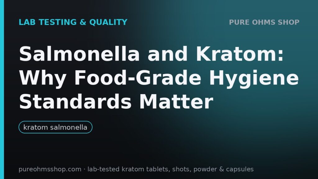 Salmonella and kratom safety: the 2018 outbreak and modern lab testing