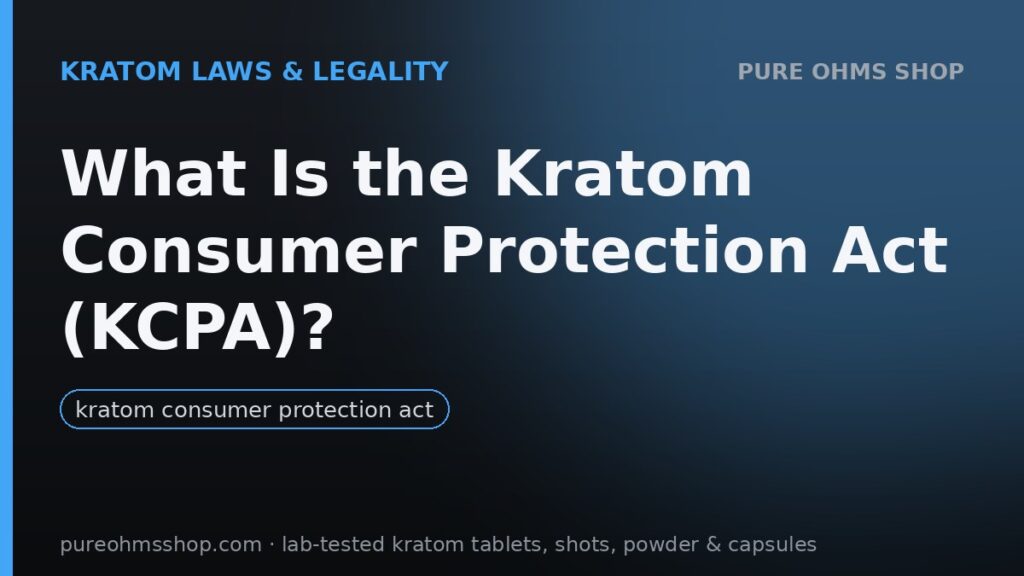 The Kratom Consumer Protection Act explained: what KCPA states require